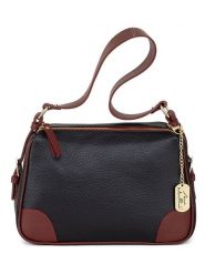 Anna Morellini Skórzana torebka w kolorze czarno-czerwonobrązowym - 30 x 20 x 12 cm rozmiar: onesize. Brązowe torby na ramię Anna Morellini, bez wzorów, z materiału, na ramię, bez dodatków. Za 304.99 zł.