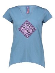 Crazy Koszulka w kolorze błękitnym rozmiar: S. Niebieskie bluzki Crazy, s, bez wzorów, bez kołnierzyka, bez ramiączek. Za 92.21 zł.