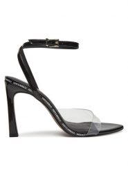 Just Cavalli Sandały 78RA3S58 ZSS72 Czarny. Czarne sandały Just Cavalli, bez wzorów, ze skóry, bez obcasa, na szpilce, bez zapięcia. Za 749.99 zł.