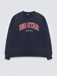 Bluza damska z logo BIG STAR granatowa Rubena 403. Niebieskie bluzy Big Star, l, z aplikacjami, z denimu, bez kaptura. Za 199.99 zł.