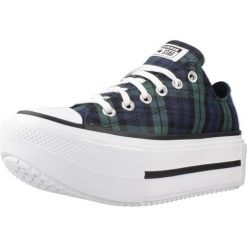 Buty CONVERSE CHUCK TAYLOR ALL STAR LIFT DOUBLE STACK PLATFORM PLAID Zielony. Zielone trekkingi Converse, z tkaniny, trekkingowe. Za 426.56 zł.