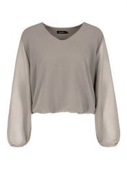 Sublevel Bluzka w kolorze szarobrązowym rozmiar: S. Brązowe bluzki Sublevel, s, bez wzorów, bez kołnierzyka, bez ramiączek. Za 52.79 zł.