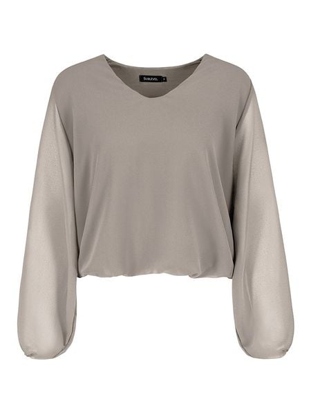 Sublevel Bluzka w kolorze szarobrązowym rozmiar: S. Brązowe bluzki Sublevel, s, bez wzorów, bez kołnierzyka, bez ramiączek. Za 87.40 zł.