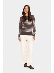 SAINT TROPEZ Sweter w kolorze brązowym rozmiar: M. Brązowe swetry Saint Tropez, m, bez wzorów, bez ramiączek. Za 100.52 zł.