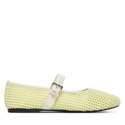 Baleriny Tommy Jeans. Białe baleriny Tommy Jeans, bez wzorów, z jeansu, bez obcasa. Za 409.99 zł.