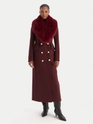 YES LONDON Płaszcz wełniany CD1230ECO Bordowy Regular Fit. Czerwone płaszcze YES LONDON, bez wzorów, z syntetyku, bez kaptura. Za 3,189.00 zł.