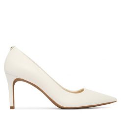 Szpilki MICHAEL Michael Kors. Białe szpilki MICHAEL Michael Kors, bez wzorów, bez obcasa, na szpilce, bez zapięcia. Za 629.99 zł.