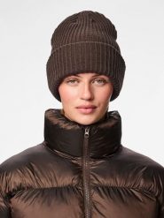 Pieces Czapka dzianinowa w kolorze brązowym rozmiar: onesize. Brązowe czapki Pieces, bez wzorów, z dzianiny. Za 50.59 zł.