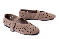 Filippo DP7875/26 BE, baleriny damskie. Brązowe baleriny Filippo, bez wzorów, ze skóry, bez obcasa. Za 164.90 zł.