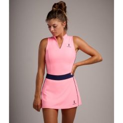 Koszulka Damska Elegance Tennis/Padel/Golf. Czerwone koszulki sportowe NORDICDOTS, bez wzorów, z elastanu, bez ramiączek, na fitness i siłownię. Za 235.00 zł.