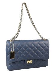 Florence Bags Skórzana torebka "Wars" w kolorze granatowym - 20 x 28 x 9 cm rozmiar: onesize. Niebieskie torby na ramię Florence Bags, bez wzorów, z materiału, na ramię, pikowane, bez dodatków. Za 442.34 zł.