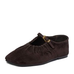Baleriny Gino Rossi. Brązowe baleriny Gino Rossi, bez wzorów, bez obcasa. Za 249.99 zł.