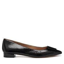 Baleriny Geox. Czarne baleriny Geox, bez wzorów, bez obcasa. Za 549.99 zł.