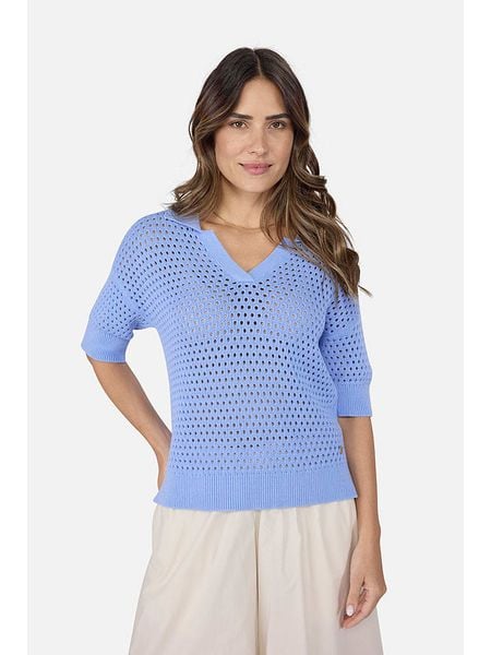 LIEBLINGSSTÜCK Sweter "Pinsa" w kolorze błękitnym rozmiar: 36. Niebieskie swetry LIEBLINGSSTÜCK, bez wzorów, z bawełny, bez ramiączek. Za 304.95 zł.