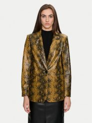 Sisley Marynarka 2S6VLW029 Brązowy Regular Fit. Brązowe marynarki i żakiety Sisley, s, bez wzorów, ze skóry. Za 349.99 zł.