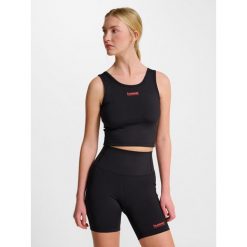 Biustonosz dla kobiet Hummel Intensity Top. Czarne topy Hummel, bez wzorów, bez kołnierzyka, bez ramiączek. Za 196.50 zł.