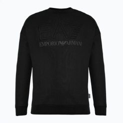 Bluza EA7 Emporio Armani Train Logo Series Embroidery T-Top Coft. Czarne bluzy EA7 Emporio Armani, xl, bez wzorów, z bawełny, bez kaptura. Za 529.99 zł.