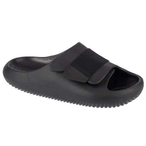 Klapki unisex Crocs 209413001. Czarne klapki Crocs, bez wzorów, z materiału, bez obcasa. Za 365.00 zł.