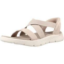 Sandały SKECHERS GO WALK FLEX SANDAL GLIMM Szary. Brązowe sandały Skechers, bez wzorów, z tkaniny, bez obcasa, bez zapięcia. Za 233.99 zł.