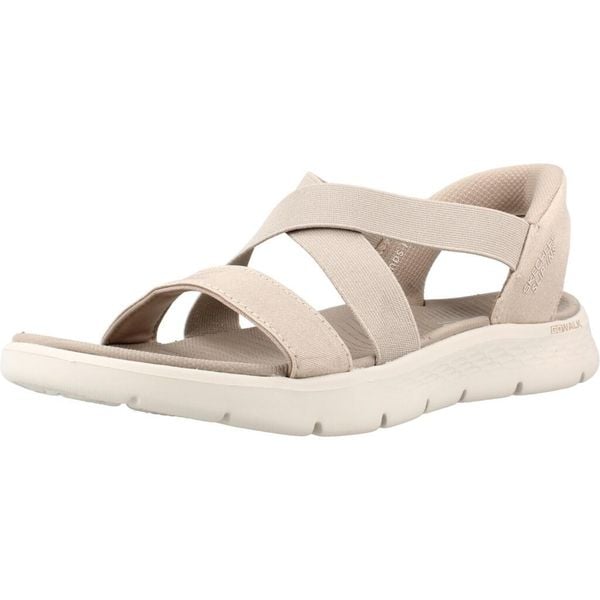 Sandały SKECHERS GO WALK FLEX SANDAL GLIMM Beżowy. Brązowe sandały Skechers, bez wzorów, z materiału, sportowe, bez obcasa, bez zapięcia. Za 279.99 zł.
