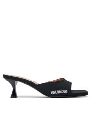 LOVE MOSCHINO Klapki JA28045G0MIM0000 Czarny. Czarne klapki Love Moschino, bez wzorów, z materiału, bez obcasa. Za 639.99 zł.