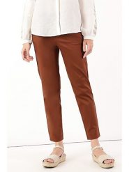 Marks & Spencer Spodnie chino w kolorze jasnobrązowym rozmiar: 40/L31. Brązowe spodnie materiałowe Marks & Spencer, l, bez wzorów, z podwyższonym stanem. Za 66.45 zł.