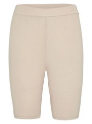 MOSS COPENHAGEN Szorty "Betrina" w kolorze beżowym rozmiar: M/L. Brązowe szorty Moss Copenhagen, bez wzorów, z podwyższonym stanem. Za 71.45 zł.