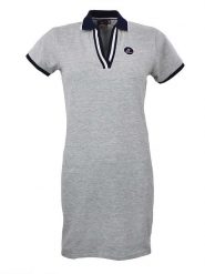 Peak Mountain Sukienka polo w kolorze szarym rozmiar: S. Szare sukienki Peak Mountain, na co dzień, s, bez wzorów, bez kołnierzyka, bez ramiączek, mini, proste. Za 100.99 zł.