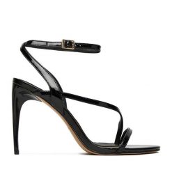 Sandały Eva Minge. Czarne sandały Eva Minge, bez wzorów, bez obcasa, bez zapięcia. Za 429.99 zł.