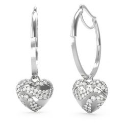 Kolczyki Guess. Szare kolczyki Guess, srebrne. Za 259.99 zł.