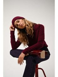 AUTHENTIC CASHMERE Kaszmirowy golf "Bise" w kolorze bordowym rozmiar: XXL. Czerwone golfy AUTHENTIC CASHMERE, xxl, bez wzorów, z kaszmiru, bez ramiączek. Za 378.63 zł.