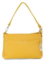 Anna Morellini Skórzana torebka "Sancia" w kolorze żółtym - 25 x 16 x 4 cm rozmiar: onesize. Żółte torby na ramię Anna Morellini, bez wzorów, z materiału, na ramię, bez dodatków. Za 165.99 zł.