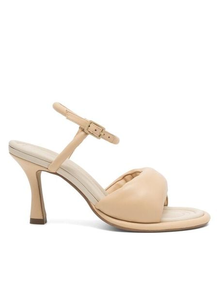 Gino Rossi Sandały SEWILLA-02 Beżowy. Brązowe sandały Gino Rossi, bez wzorów, ze skóry, bez obcasa, na szpilce, bez zapięcia. Za 399.99 zł.