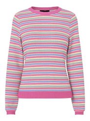 Pieces Sweter w kolorze różowym ze wzorem rozmiar: XS. Różowe swetry Pieces, xs, bez wzorów, z bawełny, bez ramiączek. Za 70.41 zł.