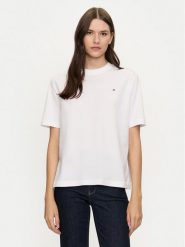 Tommy Hilfiger T-Shirt Modern Flag WW0WW43597 Biały Relaxed Fit. Białe t-shirty TOMMY HILFIGER, s, bez wzorów, z bawełny, bez kołnierzyka, bez ramiączek. Za 119.99 zł.