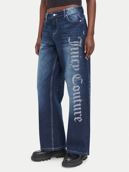Juicy Couture Jeansy JCDJE225952 Niebieski Wide Leg. Niebieskie jeansy Juicy Couture, bez wzorów. Za 499.99 zł.