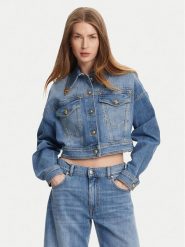 Versace Jeans Couture Kurtka jeansowa 78HAS450 Niebieski Relaxed Fit. Niebieskie kurtki Versace Jeans Couture, bez wzorów, z bawełny, bez kaptura. Za 1,119.00 zł.