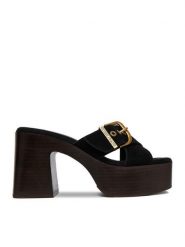 Guess Jeans Klapki CEO-JD421-3 Czarny. Czarne klapki Guess Jeans, z aplikacjami, z jeansu, bez obcasa. Za 329.99 zł.