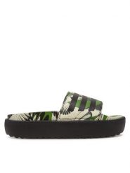 Adidas Klapki adilette Platform JI4754 Zielony. Zielone klapki Adidas, bez wzorów, z tworzywa sztucznego, bez obcasa. Za 179.99 zł.