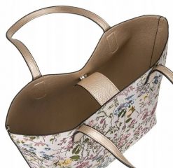 Shopperka j. różowa David Jones [DH] G-23124. Czerwone shopper David Jones, bez wzorów, ze skóry ekologicznej, bez dodatków. Za 124.99 zł.