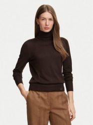 Luisa Spagnoli Golf Manos F 100524 Brązowy ciemny Regular Fit. Brązowe golfy LUISA SPAGNOLI, l, bez wzorów, bez ramiączek. Za 879.99 zł.