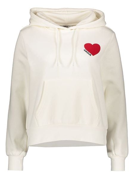 ONLY Bluza w kolorze kremowym rozmiar: M. Brązowe bluzy Only, m, bez wzorów, z kapturem. Za 98.95 zł.