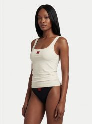 HUGO Top 50557181 Beżowy Regular Fit. Brązowe topy Hugo, xs, bez wzorów, z syntetyku, bez kołnierzyka, bez ramiączek. Za 199.99 zł.