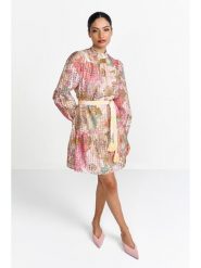 Rich & Royal Sukienka ze wzorem rozmiar: 36. Sukienki Rich & Royal, bez wzorów, z tkaniny, bez kołnierzyka, bez ramiączek, mini. Za 487.72 zł.