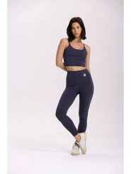 Onamaste Legginsy sportowe "Deb" w kolorze granatowym rozmiar: L/XL. Niebieskie legginsy Onamaste, l, bez wzorów, z materiału, z podwyższonym stanem, outdoorowe. Za 140.95 zł.