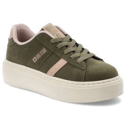 Zielone Sneakersy Big Star Stylowe Obuwie Damskie. Zielone obuwie sportowe Big Star, z jeansu, bez zapięcia. Za 149.00 zł.