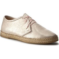 Espadryle OLEKSY - 460/752 Beżowy Srebrny. Brązowe espadryle Oleksy, bez wzorów, ze skóry, bez obcasa, na płaskiej podeszwie, bez zapięcia. W wyprzedaży za 169.00 zł.
