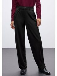 Street One Spodnie w kolorze czarnym rozmiar: 34/L30. Czarne spodnie materiałowe Street One, na co dzień, l, bez wzorów, z materiału, z podwyższonym stanem. Za 166.10 zł.