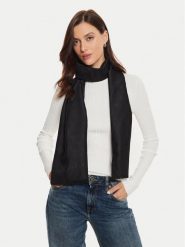 Guess Szalik AM9437 POL03 Czarny. Czarne rękawiczki Guess, z aplikacjami, z materiału. Za 329.99 zł.