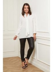 Curvy Lady Bluzka w kolorze białym rozmiar: 44/46. Białe bluzki Curvy Lady, bez wzorów, klasyczne, bez kołnierzyka, bez ramiączek. Za 94.45 zł.